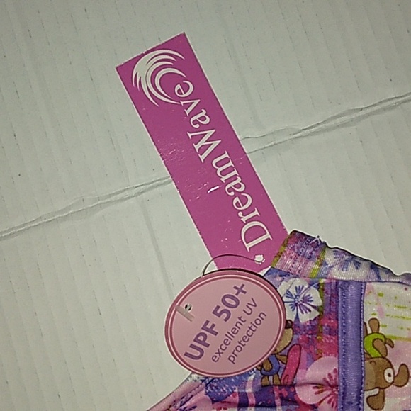 ☆NWT☆Cute Girls DREAM WAVE UPF 50+ Pink/Purple Plaid 2011 modest Swimsuit☆Sz 7/8 - Picture 9 of 13
